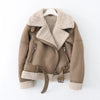 Winter Suede Fur Jacket Motorcycle