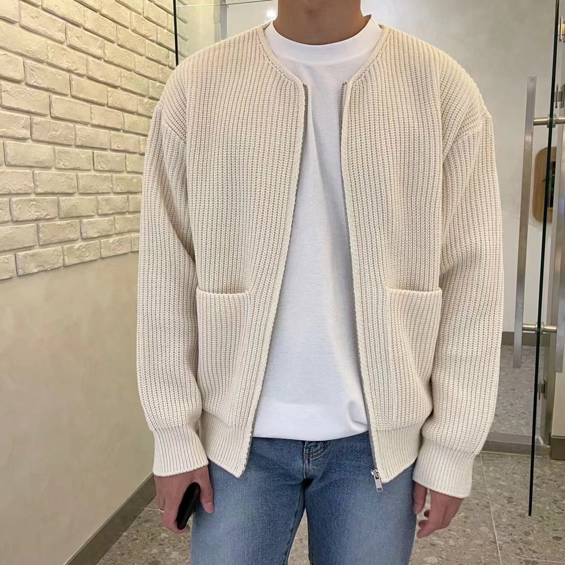 Men Zip Sweater