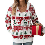 Christmas Printed Plush Coat