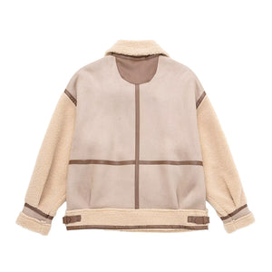 Stitching Lapel Long-sleeved Jacket