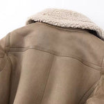 Winter Suede Fur Jacket Motorcycle