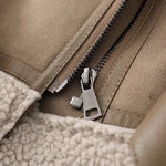 Winter Suede Fur Jacket Motorcycle