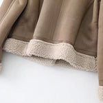 Winter Suede Fur Jacket Motorcycle