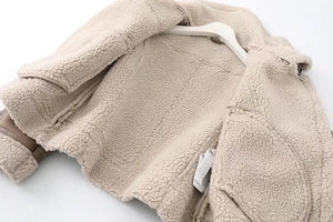 Winter Suede Fur Jacket Motorcycle