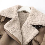 Winter Suede Fur Jacket Motorcycle